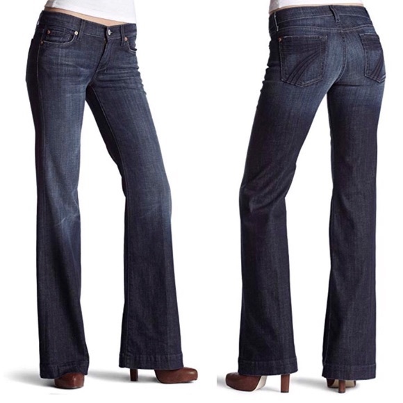 7 For All Mankind Denim - 7 for All Mankind Dojo Dark Flare Denim Jeans